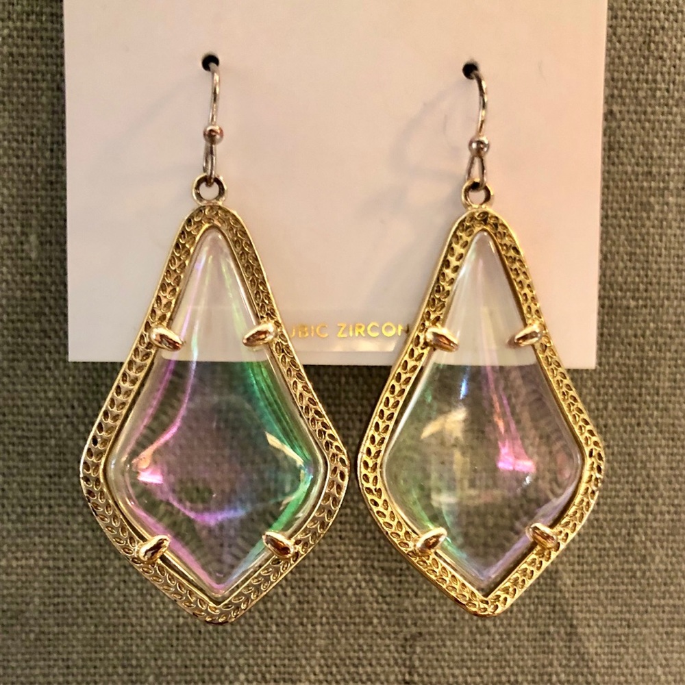 Kendra Scott Clear Iridescent Alex Earrings